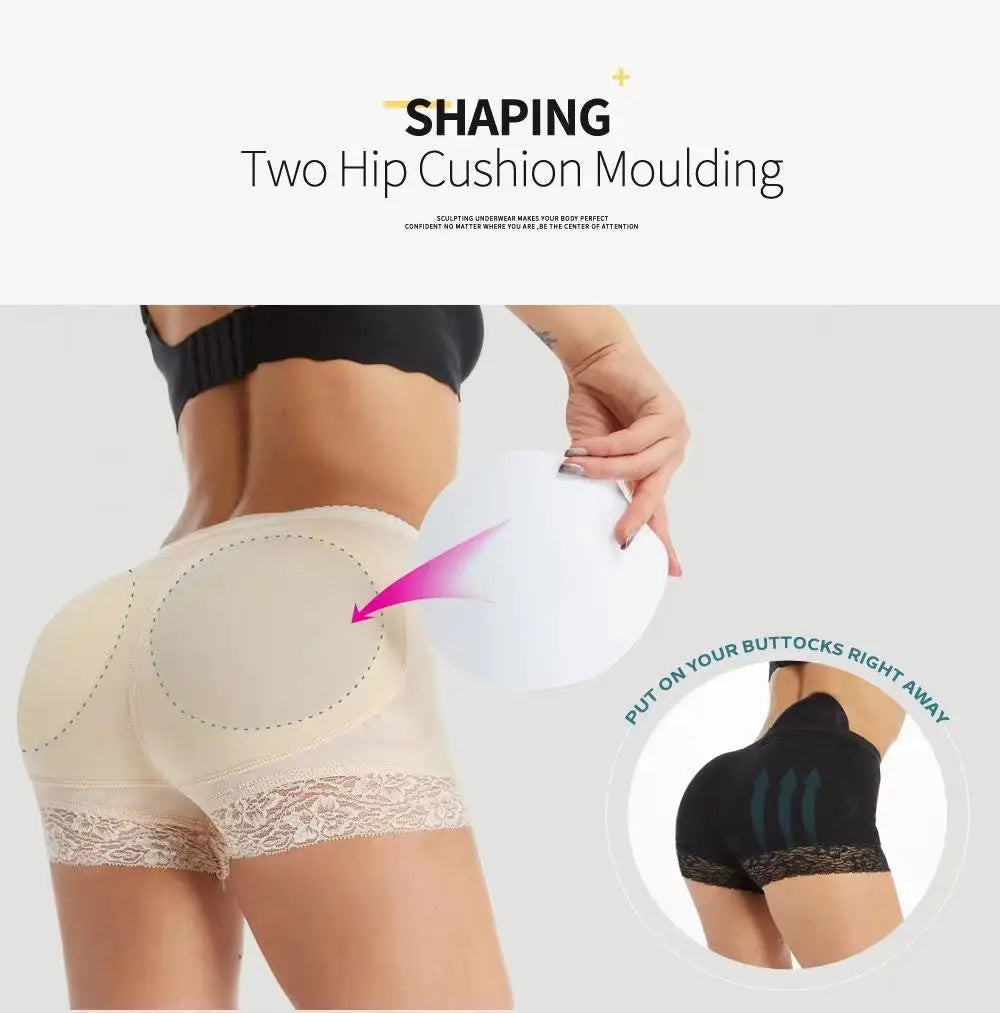 Women’s Padded Butt Lifter Shapewear Panty High Waist Tummy Control