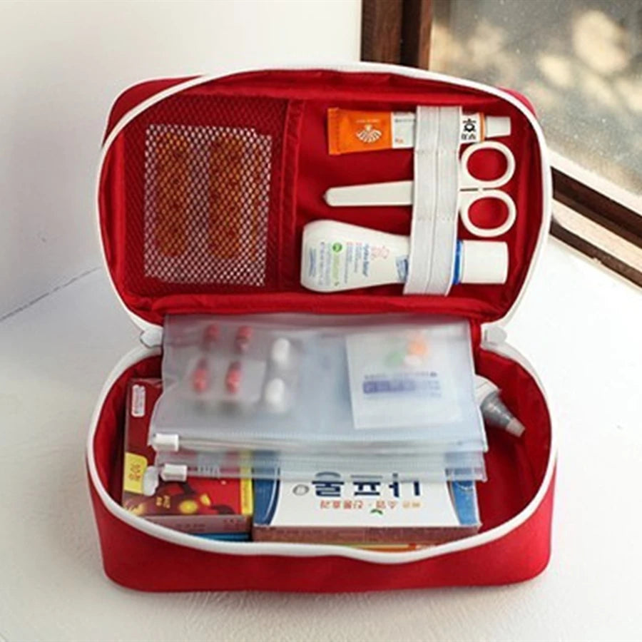 Portable First Aid Kit Travel Medical Storage Bag Waterproof Emergency Organizer Medicine Pouch Outdoor Survival Kit Case