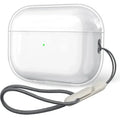 Clear TPU AirPods Case with Lanyard Transparent Protective Cover for AirPods 1 2 3 Pro Pro 2