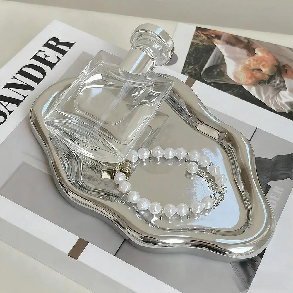 Cloud Shape Jewelry Tray Electroplated Display Plate for Earrings Rings Decor