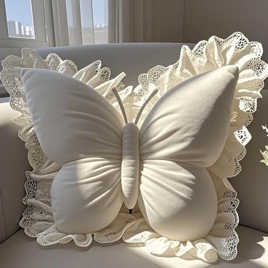 Cute Butterfly Bow Cushion Pillow Soft Decorative Pillow for Sofa Bedroom Car