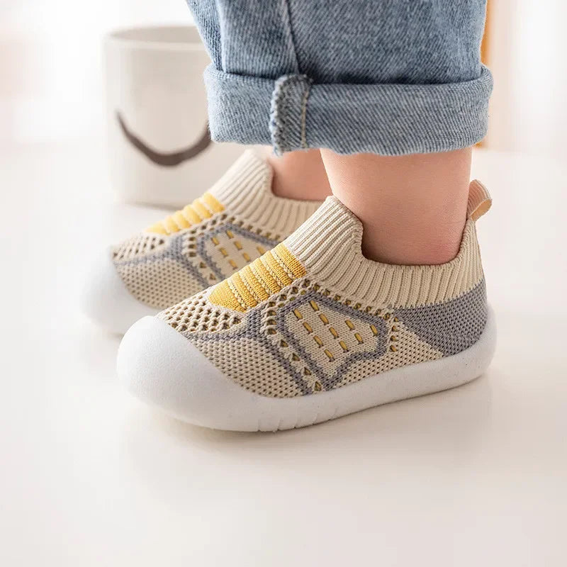 Baby Breathable Sock Shoes Anti Slip Rubber Sole Infant Slippers