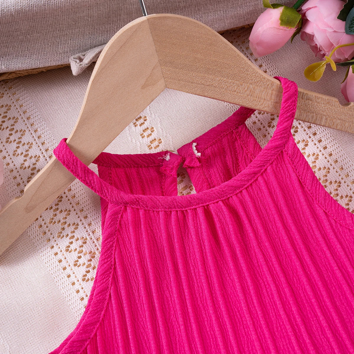 Toddler Girls Ruffle Sleeveless Tank Top and Shorts Set Summer Outfit