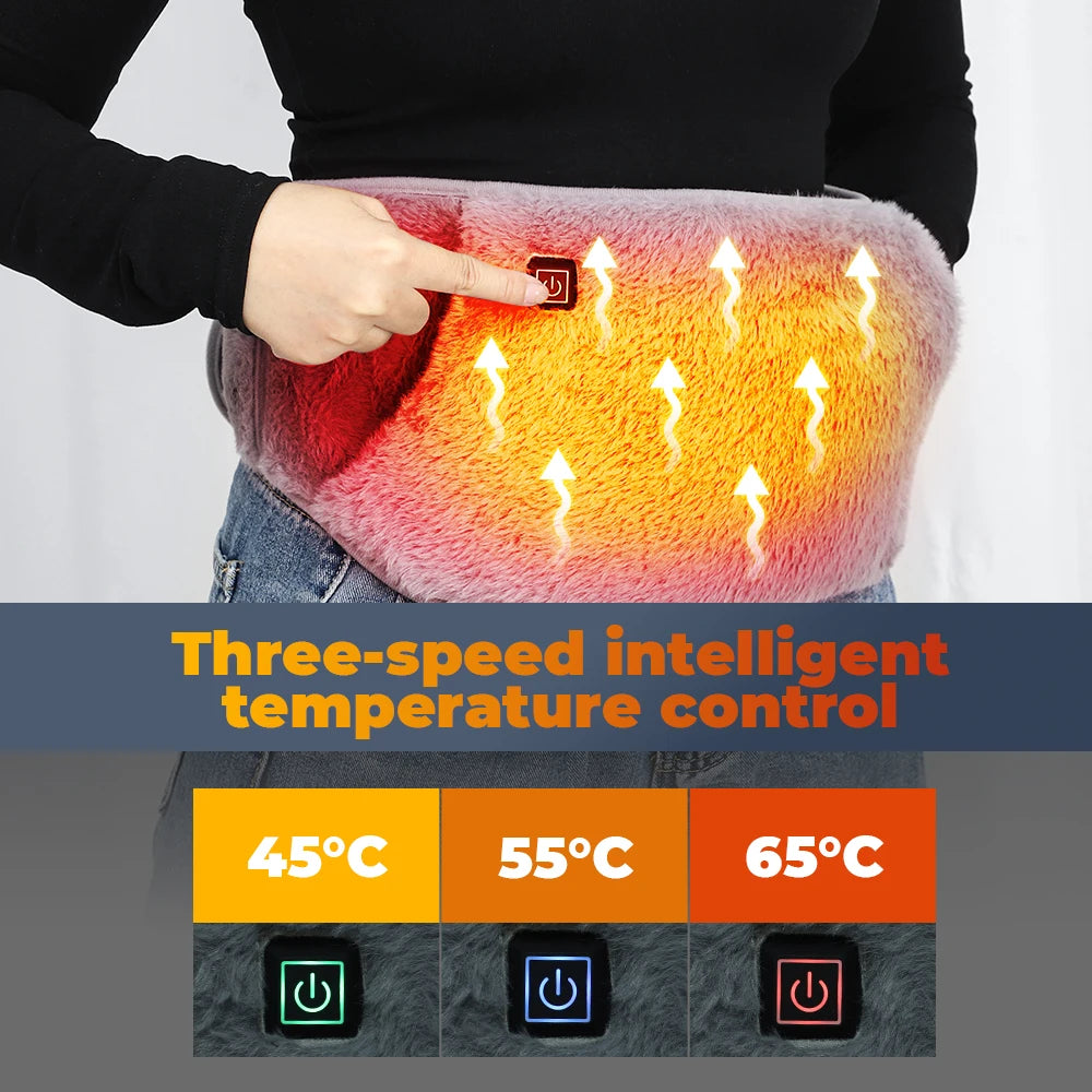 Electric Graphene Heating Pad USB Rechargeable Waist and Abdominal Warmer Belt