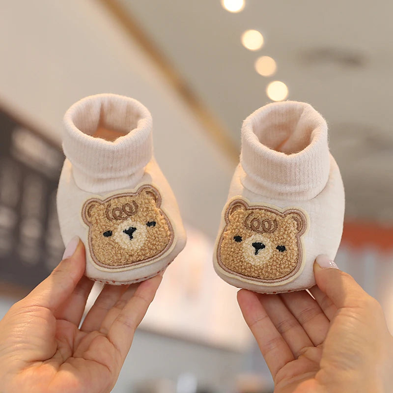 Baby Boys Girls Cute Cartoon Winter Booties Warm Non Slip First Walker Shoes