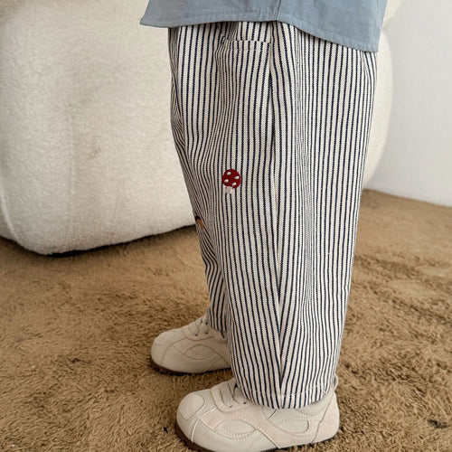 Toddler Kids Cartoon Harem Pants Cotton Striped Denim Baggy Trousers Fall 2026