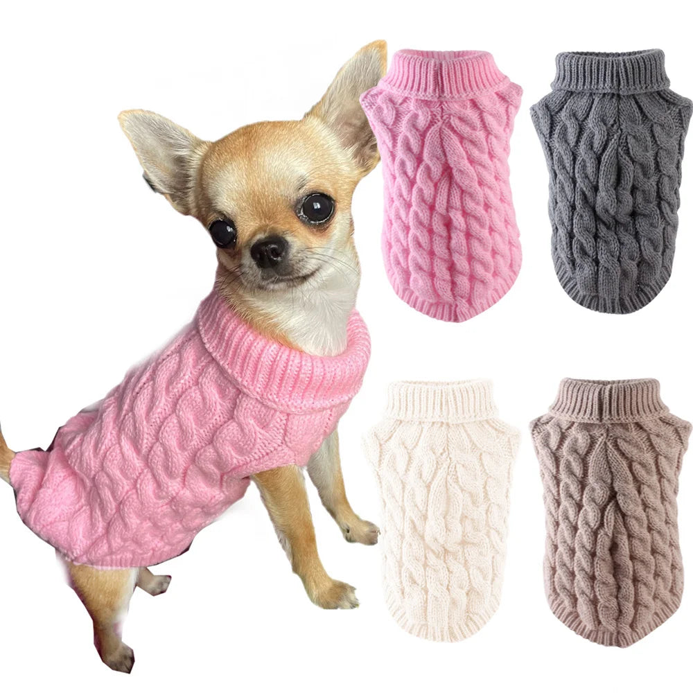 Small Dog Winter Sweater Warm Puppy Pullover for Chihuahua Yorkie