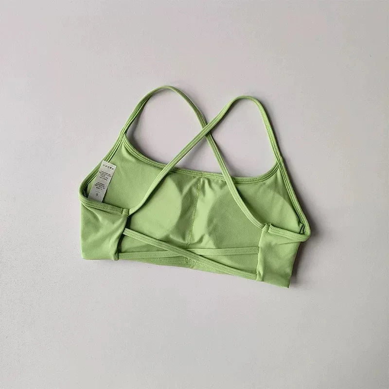 Women Cross Back Sports Bra Shockproof Yoga Running Fitness Vest