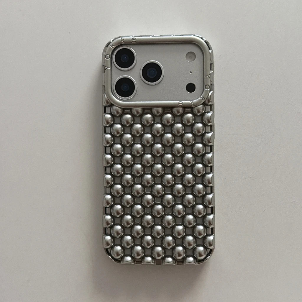 Stereoscopic Hollow Pearl Bead Shockproof iPhone Case