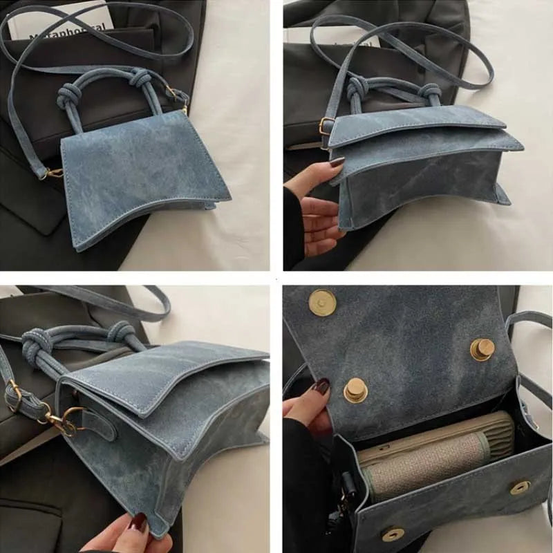 Women Crossbody Shoulder Bag Simple Square Handbag