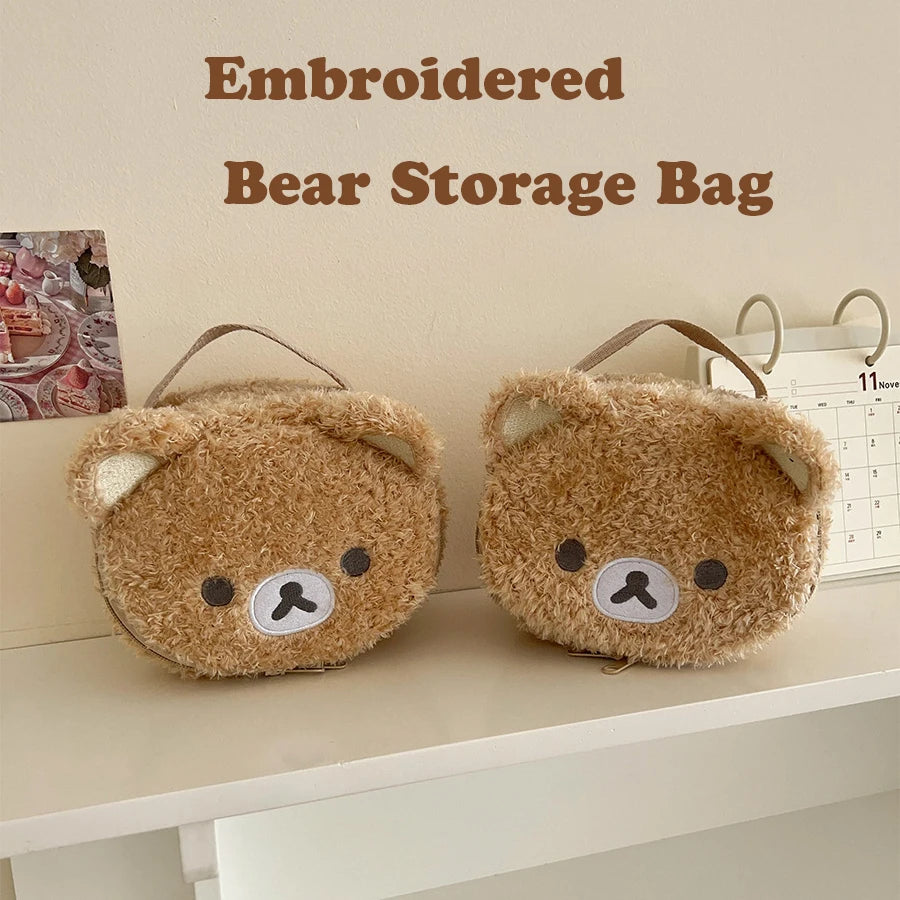 Plush Bear Makeup Bag Cosmetic Storage Organizer Pouch