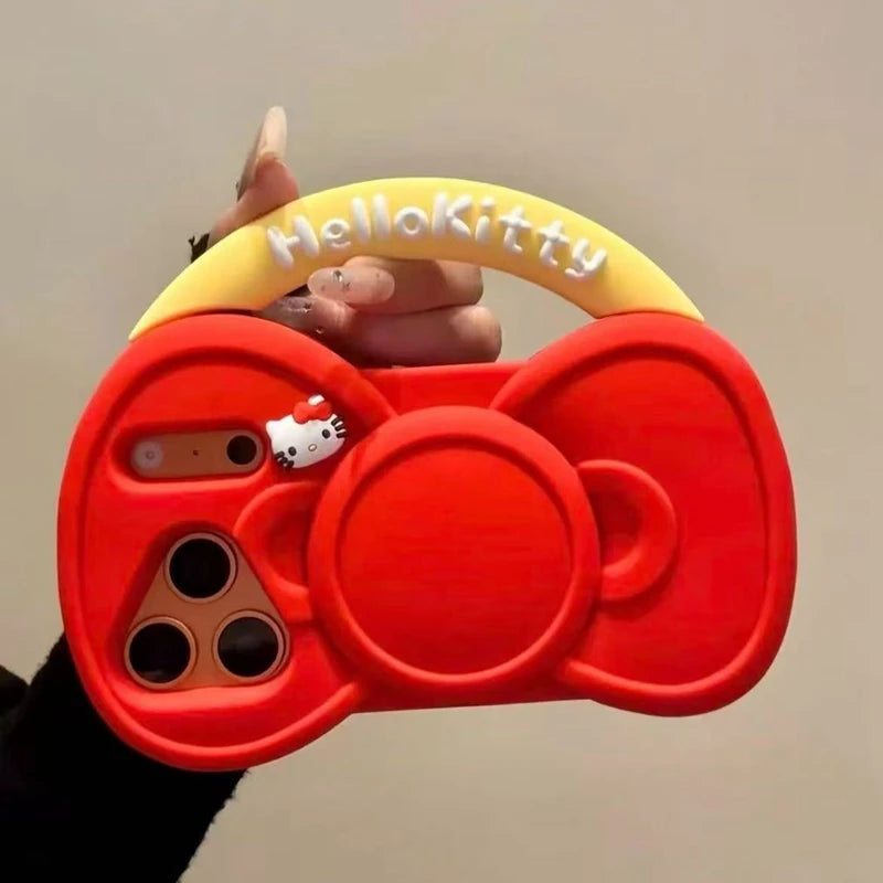 Bowknot Bags Shape Hello Kitty Silicone 3D iPhone Case
