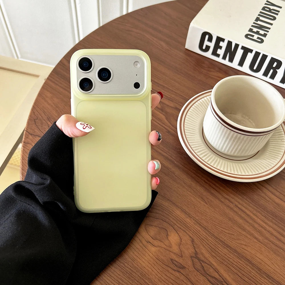Transparent Candy Color Matte Silicone iPhone Case