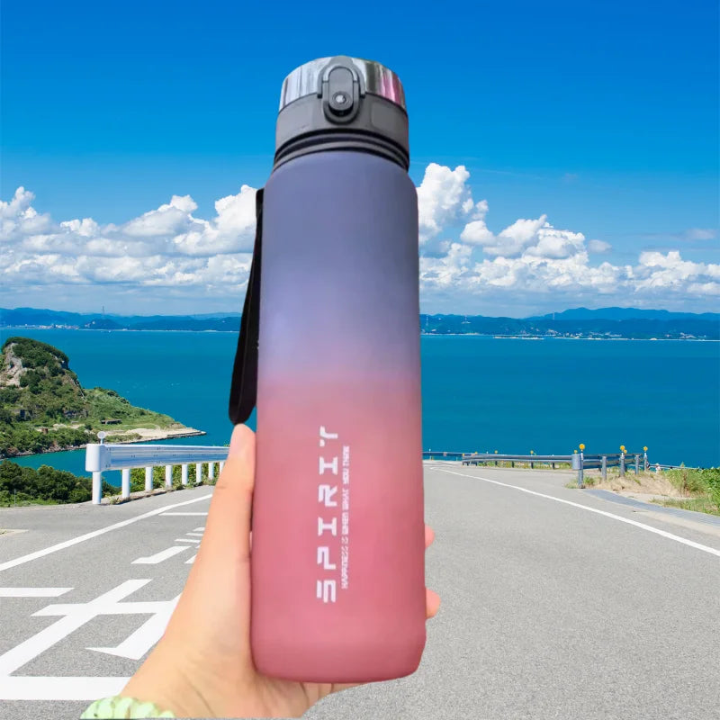 Motivational Water Bottle 500ml–1000ml – Leakproof Gradient Sports Bottle for Gym, Travel & Daily Hydration