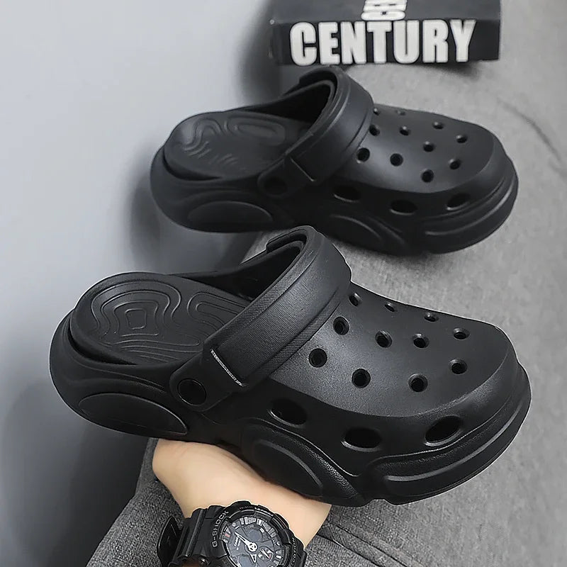 Chunky Thick Sole Clogs Men Women Platform Crocs Style Non Slip EVA Garden Shoes Comfortable Slip On Sandals