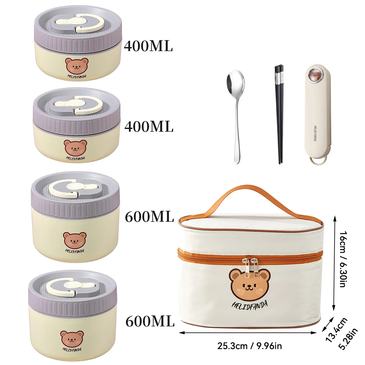 Stainless Steel Thermal Bento Lunch Box Large Capacity Insulated Food Container
