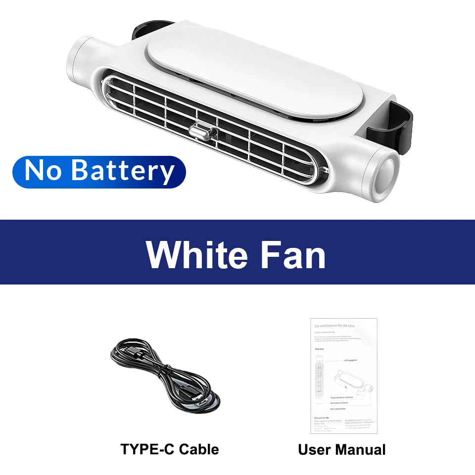 Car Seat Cooling Fan USB 3 Speed Adjustable Headrest Air Fan for Car
