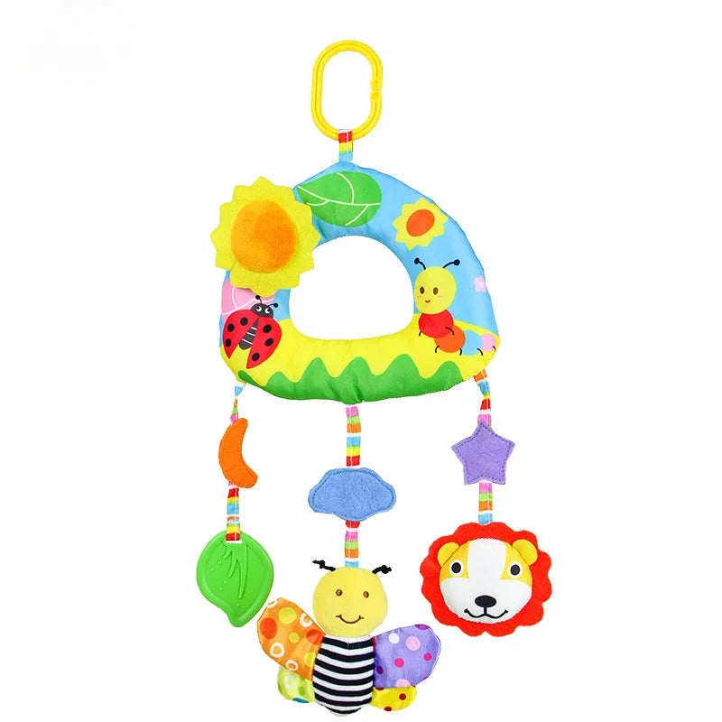 Rainbow Plush Baby Stroller Toy for 0 to 12 Months