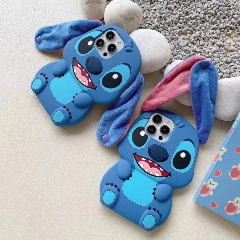 Disney Stitch Big Ear Silicone Shockproof iPhone Case