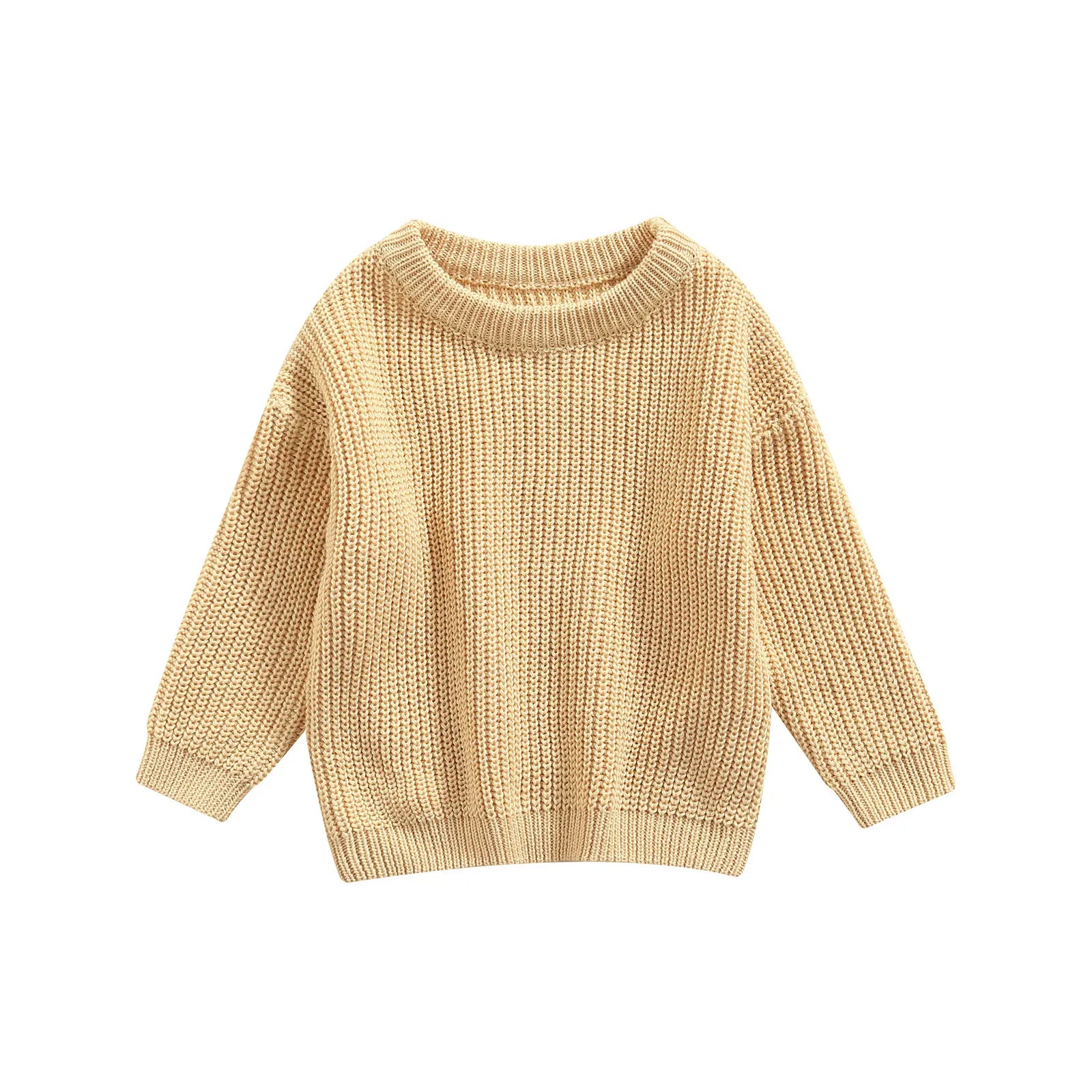 Baby Knit Sweater Long Sleeve Cotton Pullover for Newborns 0–9 Months