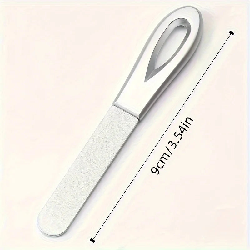 Stainless Steel Diamond Nail File Durable for Finger Toe Thick Nails