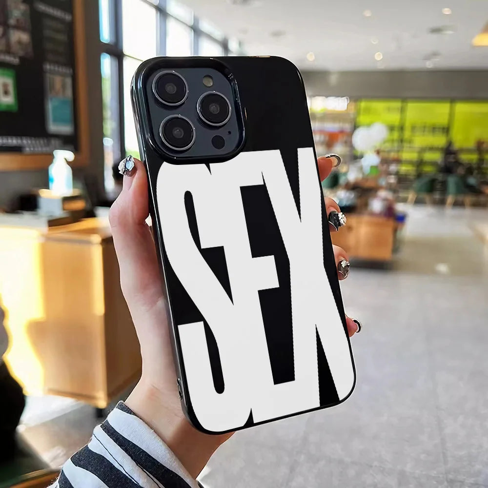 Glossy Sex Icon Pattern iPhone Case