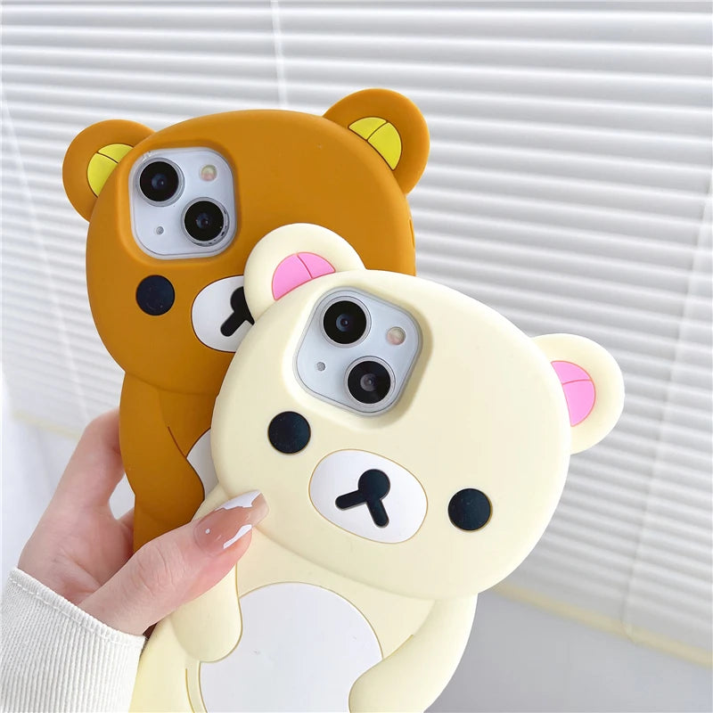 Rilakkuma Bear Silicone Soft iPhone Case