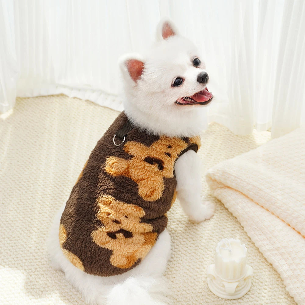 Warm Flannel Dog Pajamas Winter Pet Coat for Large Dogs