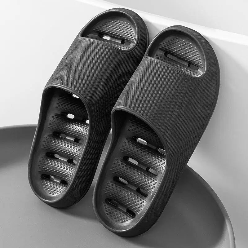 EVA Shower Slippers Anti Slip Quick Dry Bathroom Slides Soft Lightweight Home Sandals for Men Women