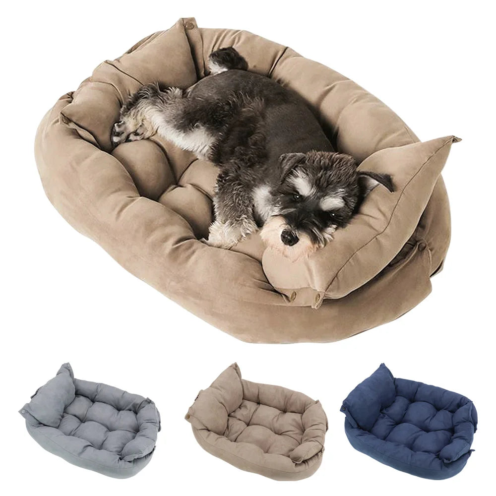Warm Dog Sofa Bed Winter Pet Cat Kennel Cushion Mattress House for Small Large Dogs