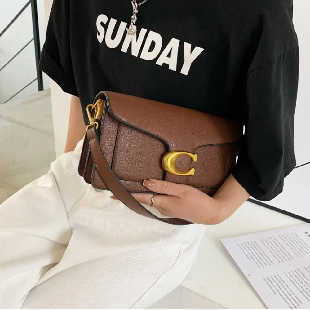 Women Small Square Crossbody Bag Double Strap Underarm Shoulder Purse Stylish Handbag