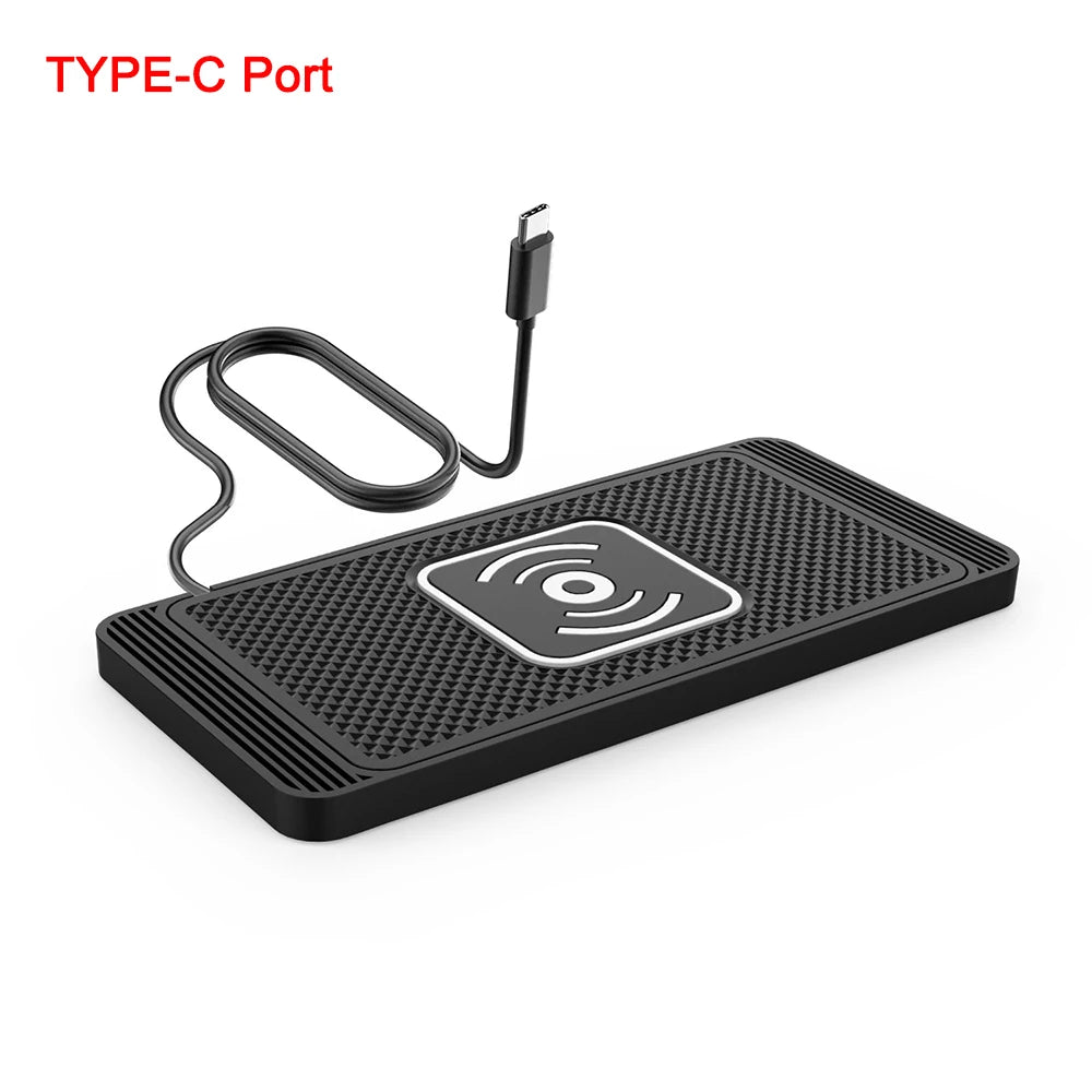 Car Wireless Charger Silicone Non Slip Fast Charging Phone Charging Pad Station