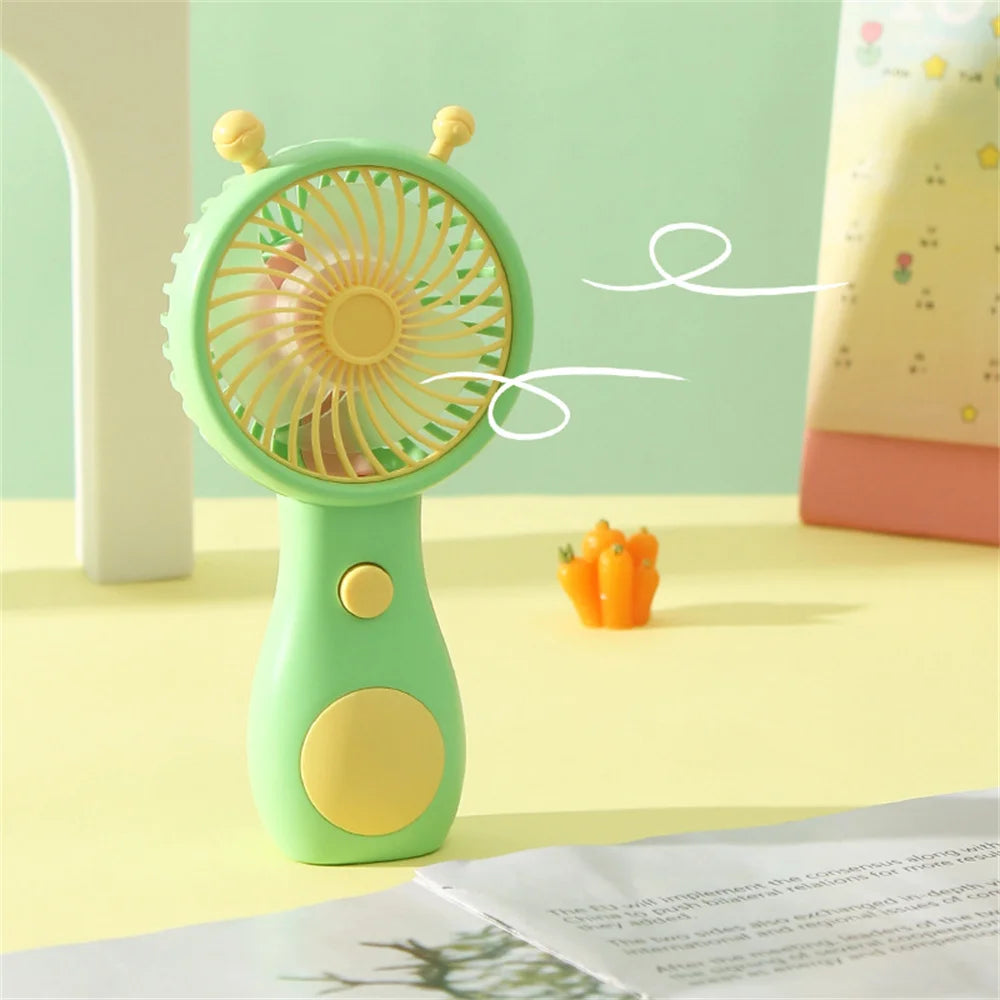Mini Portable USB Handheld Charging Fan Cute Snail Design Compact Pocket Fan