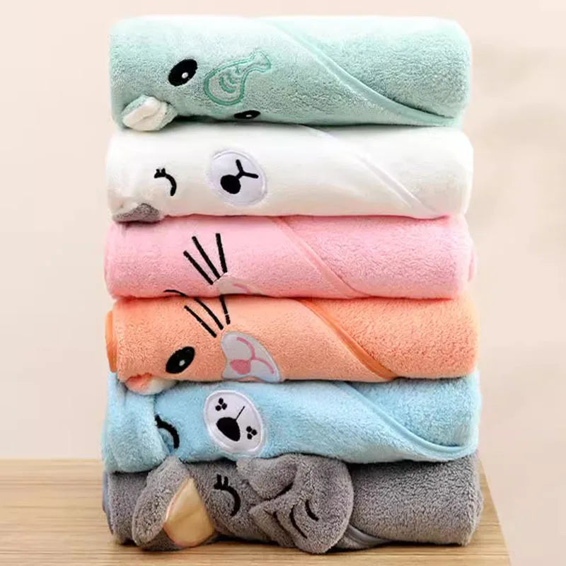 Baby Bath Towel Soft Absorbent Newborn Swaddle Wrap Blanket