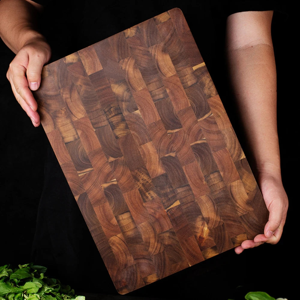 Acacia Wood Cutting Board Double Sided Chopping Board Drain Water Design