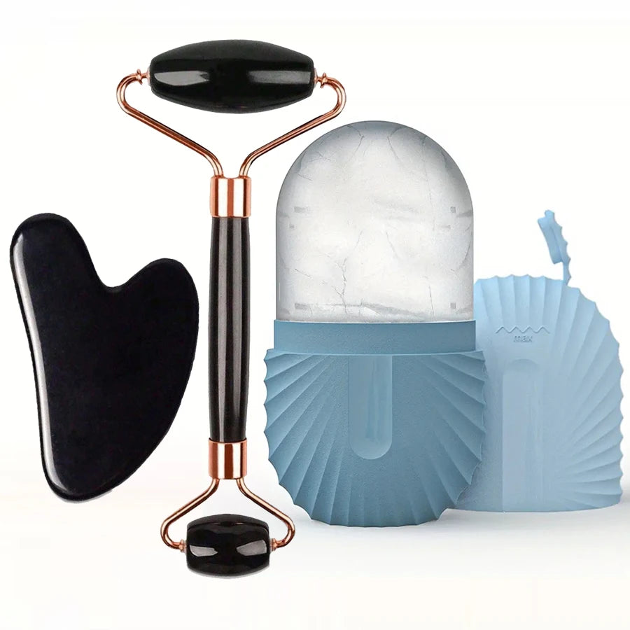 Ice Face Roller Gua Sha Skincare Tool Set