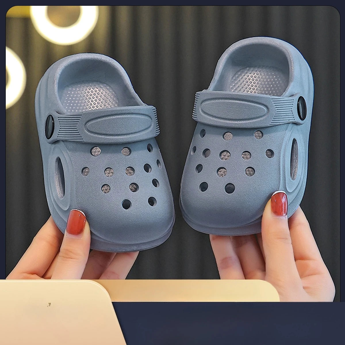 Kids Hole Sandals Soft Anti Slip Beach Slippers DIY Design Boys Girls Summer Shoes
