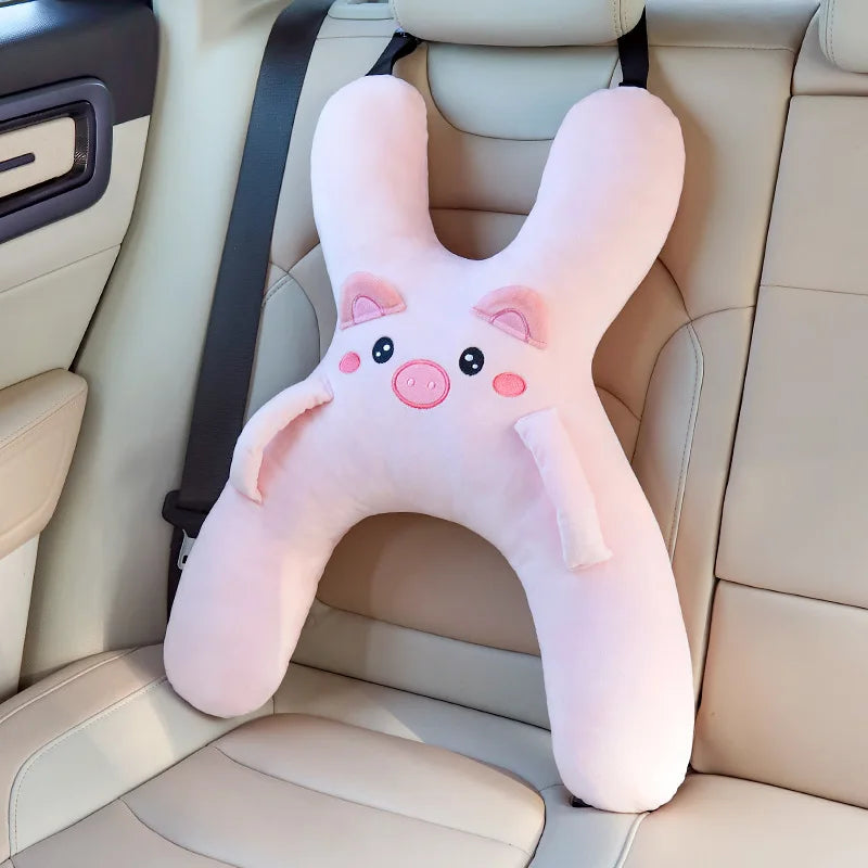 Kids Car Neck Pillow Seat Belt Sleep Support Travel Head Safety Cushion