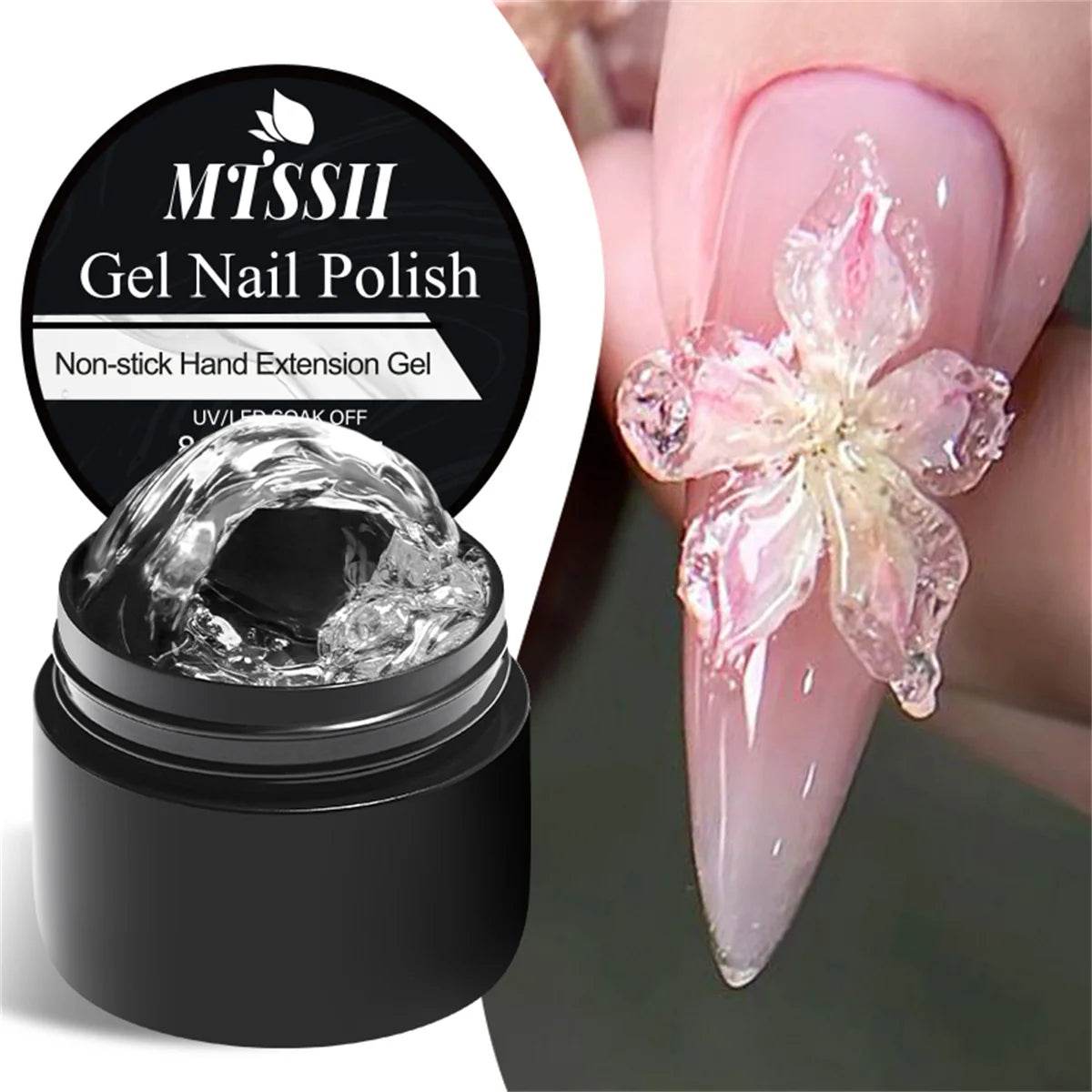3D Nail Sculpture Gel – Clear Builder Gel for Nail Extension & Creative Nail Art Design