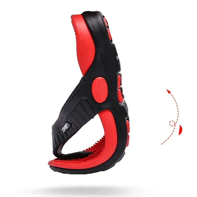 Massage Flip Flops Men Ergonomic Anti-Slip Thick Sole Beach Sandals Comfortable Summer Slippers