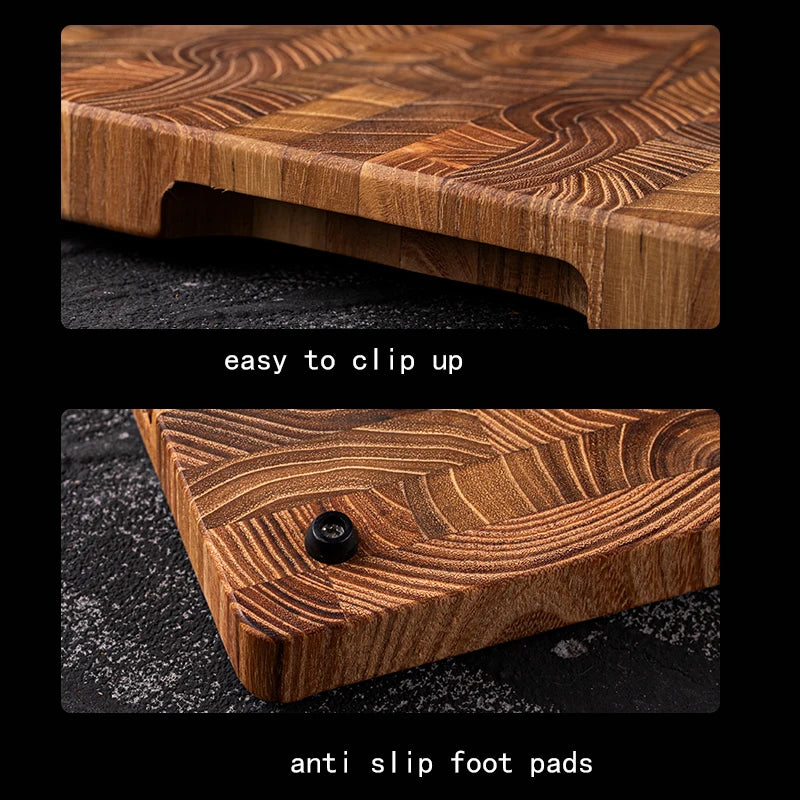 Teak Wood Cutting Board Large Thick Kitchen Chopping Board Christmas Halloween Use