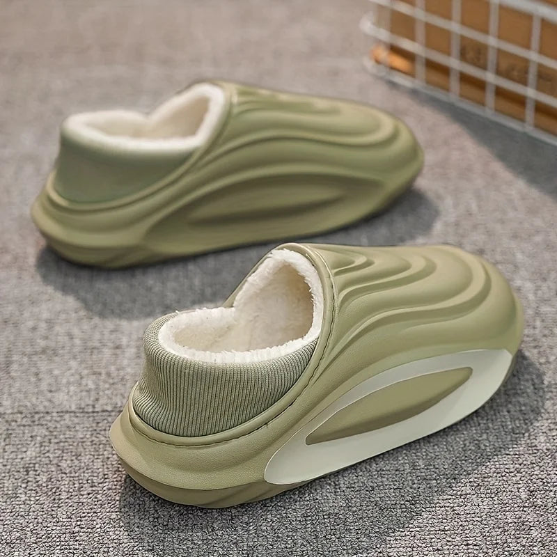 Winter EVA Slippers Thick Lined Non Slip Indoor Outdoor Lightweight Home Shoes