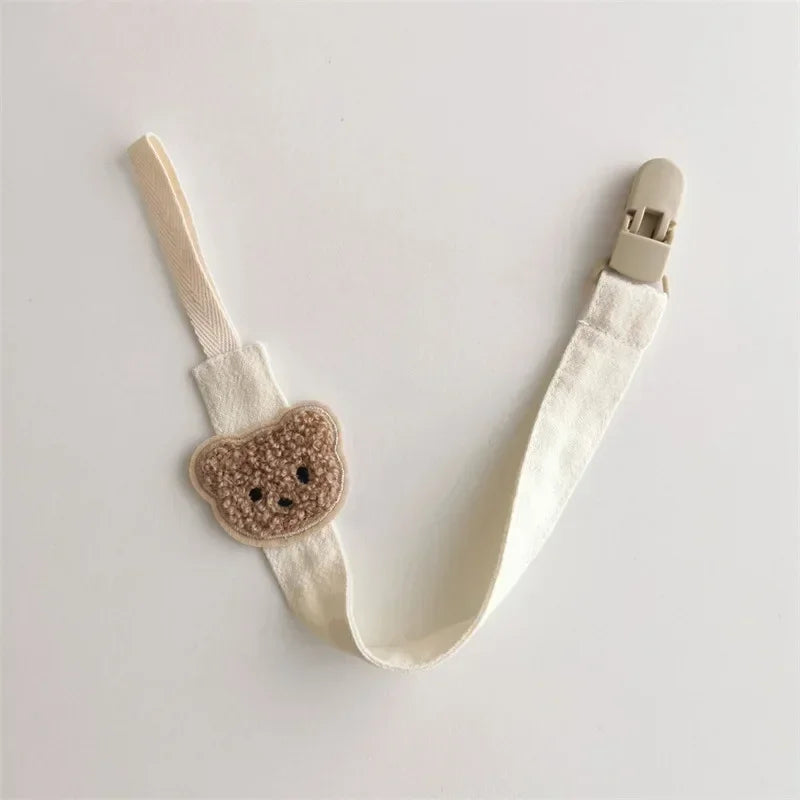 Bear Baby Pacifier Clip Chain Anti Drop Teether Strap