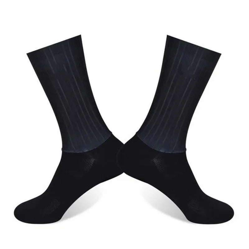 Aero Cycling Anti Slip Silicone Socks Men Breathable Sports Cycling Running Socks