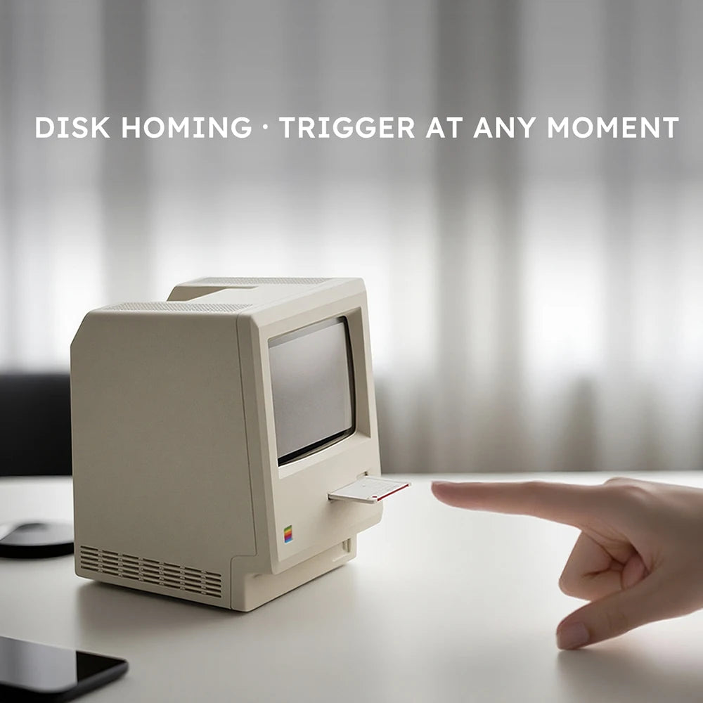 Retro Macintosh Alarm Clock Digital Desktop Ornament Classic Home Decor Clock