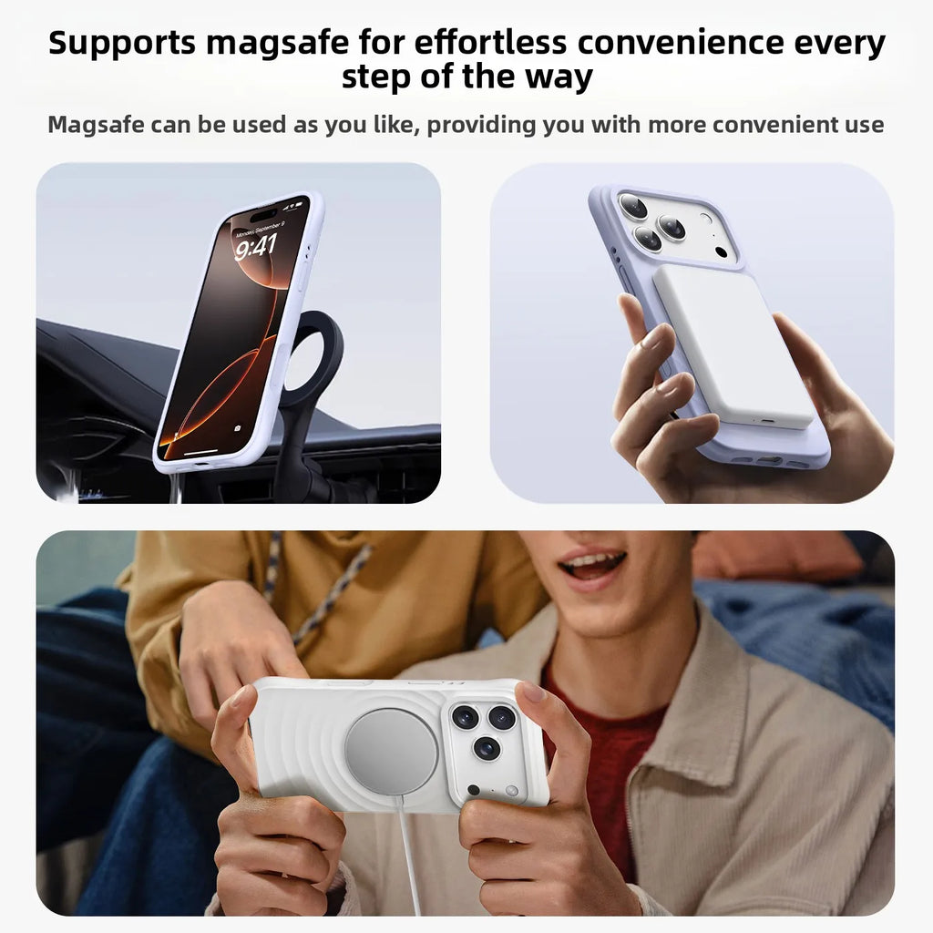 Official Water Ripple Silicone MagSafe Magnetic Soft iPhone Case