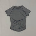 Women Seamless Gym T-Shirt Quick Dry Workout Top Fitness Yoga Sports Tee