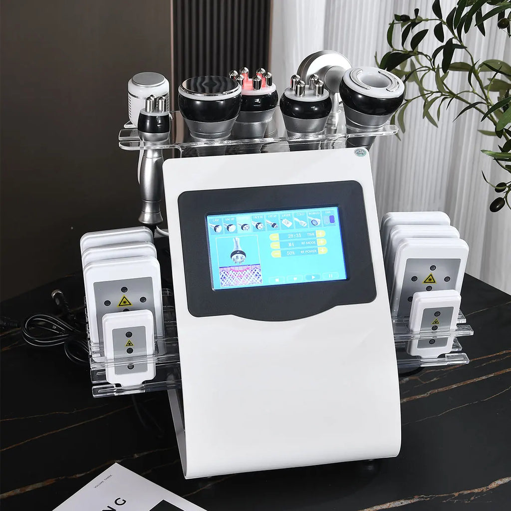 9 in 1 Cavitation Machine Ultrasonic RF Vacuum Slimming Body Sculpting Fat Reduction Beauty Device
