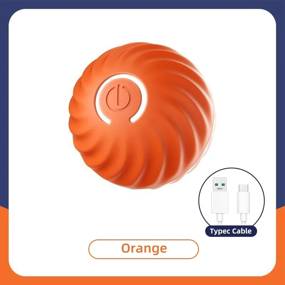 Smart Interactive Dog Toy Ball USB Rechargeable Automatic Bouncing Pet Toy with Lights