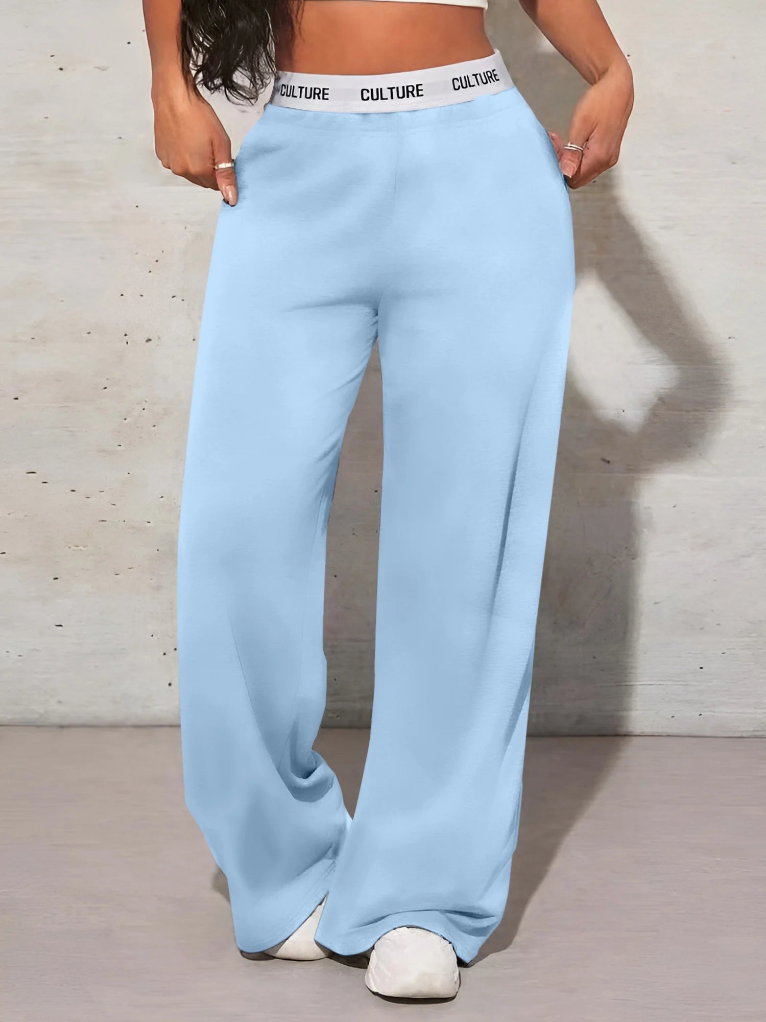 Women’s High Waist Wide Leg Sweatpants Tummy Control Baggy Joggers